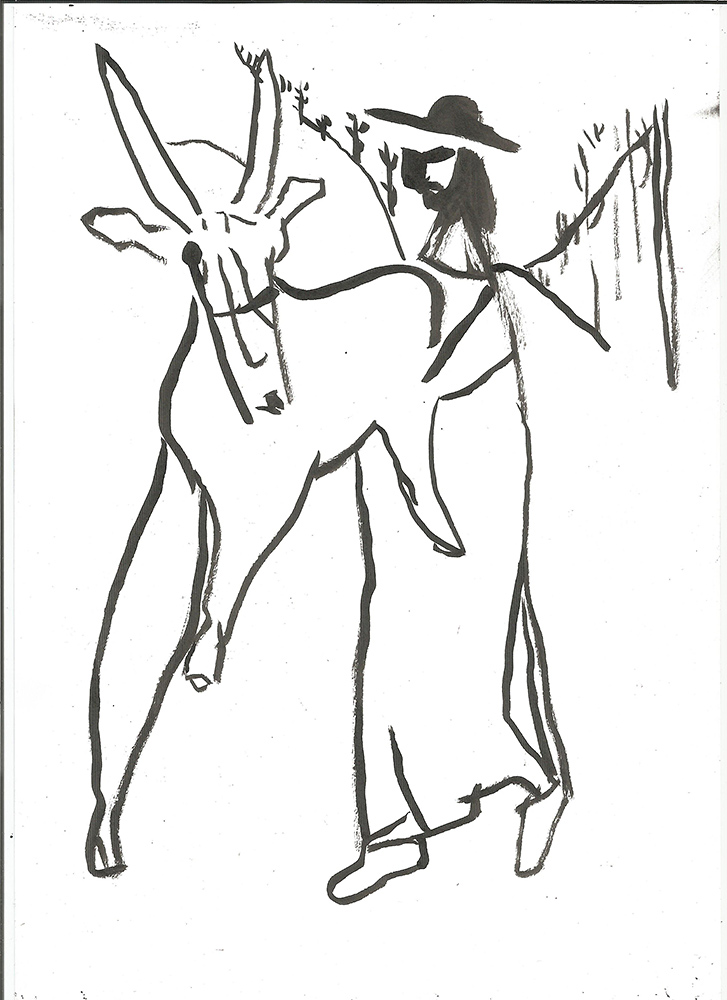 Man with a&nbsp;stag