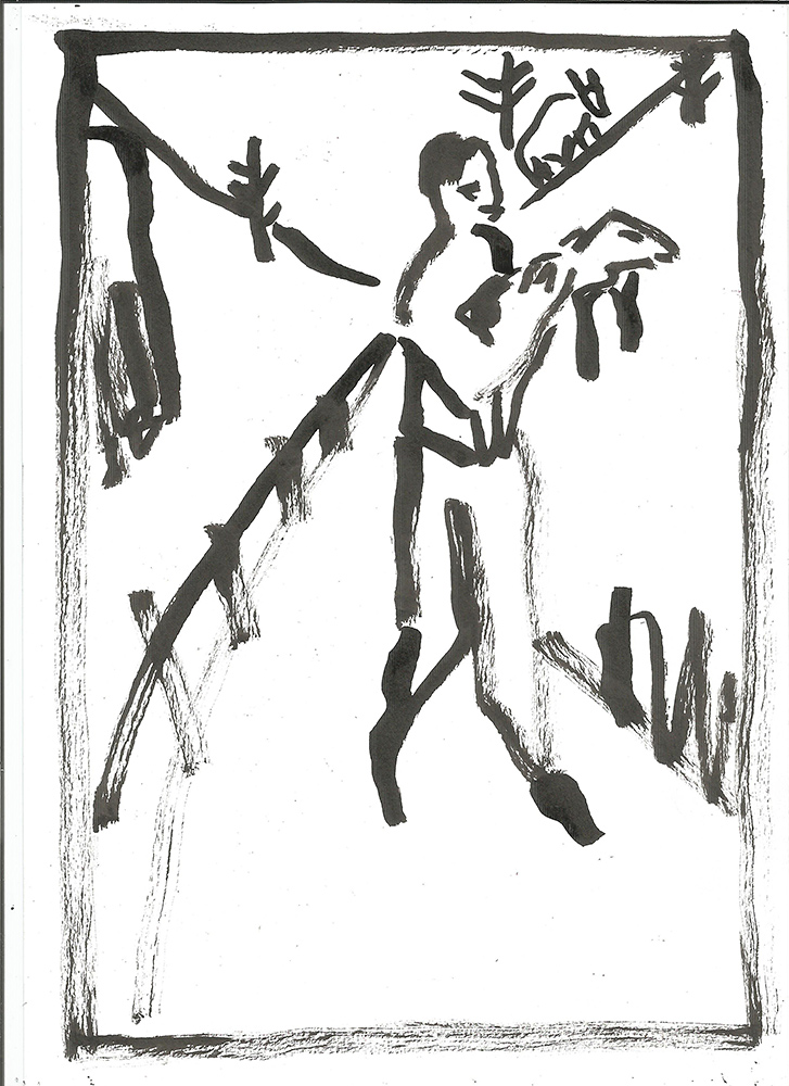 Man carrying a&nbsp;lamb