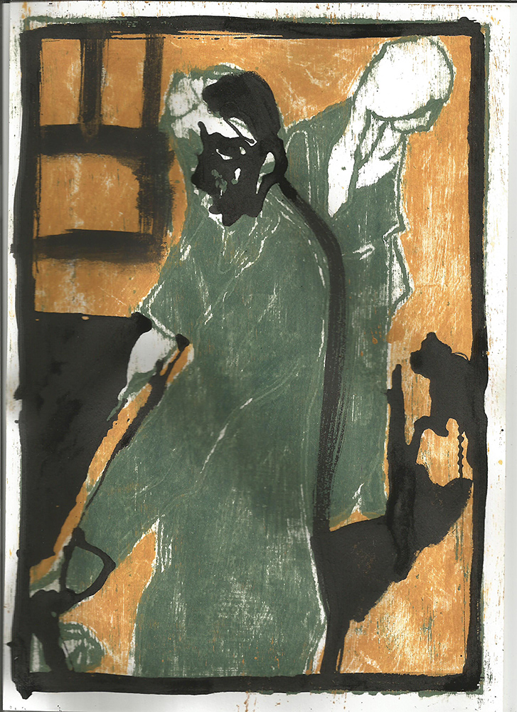 Couple with a pissing dog