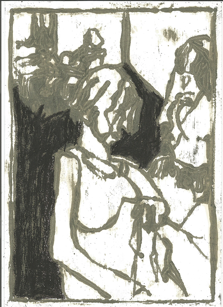 Girl on her mothers&nbsp;knee