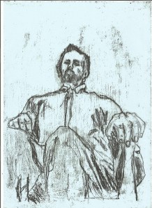 Self-portrait from ankle heigh