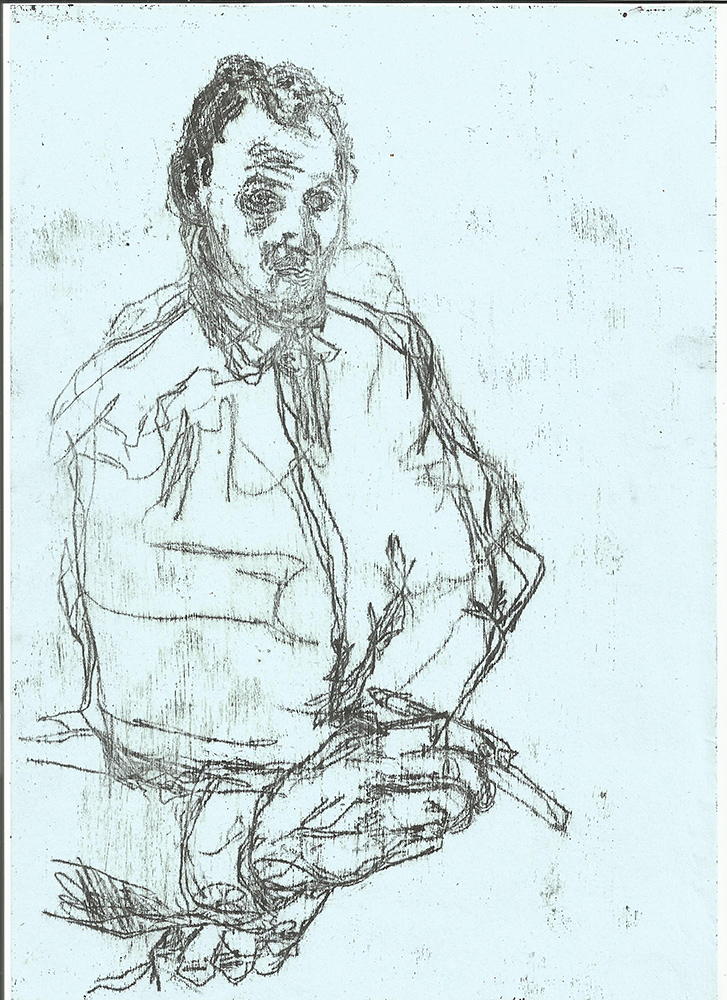 Self-portrait drawing