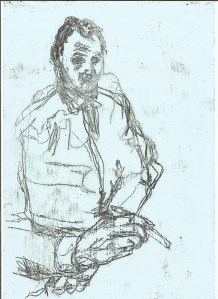 Self-portrait drawing