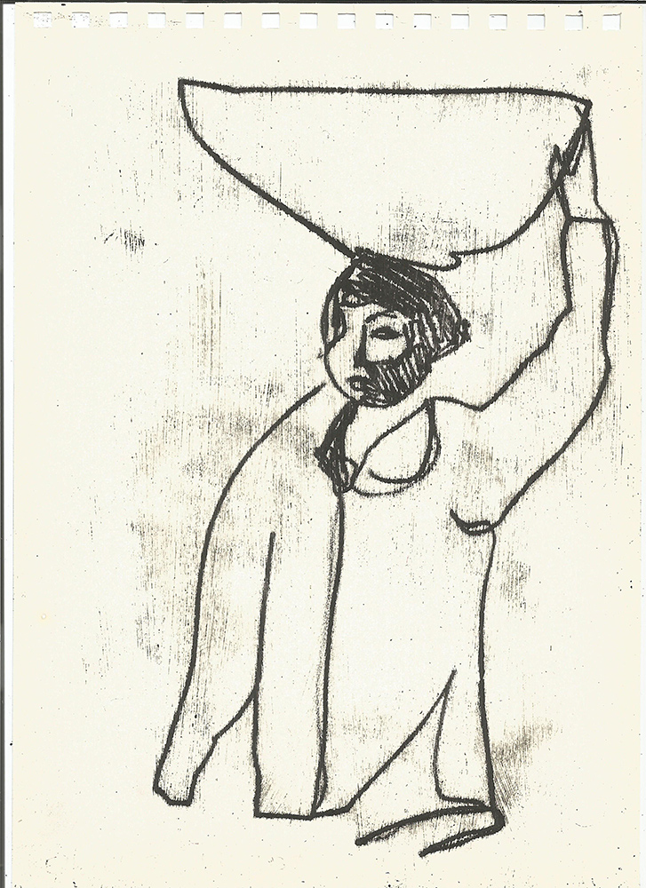 Woman carrying a bowl&nbsp;1
