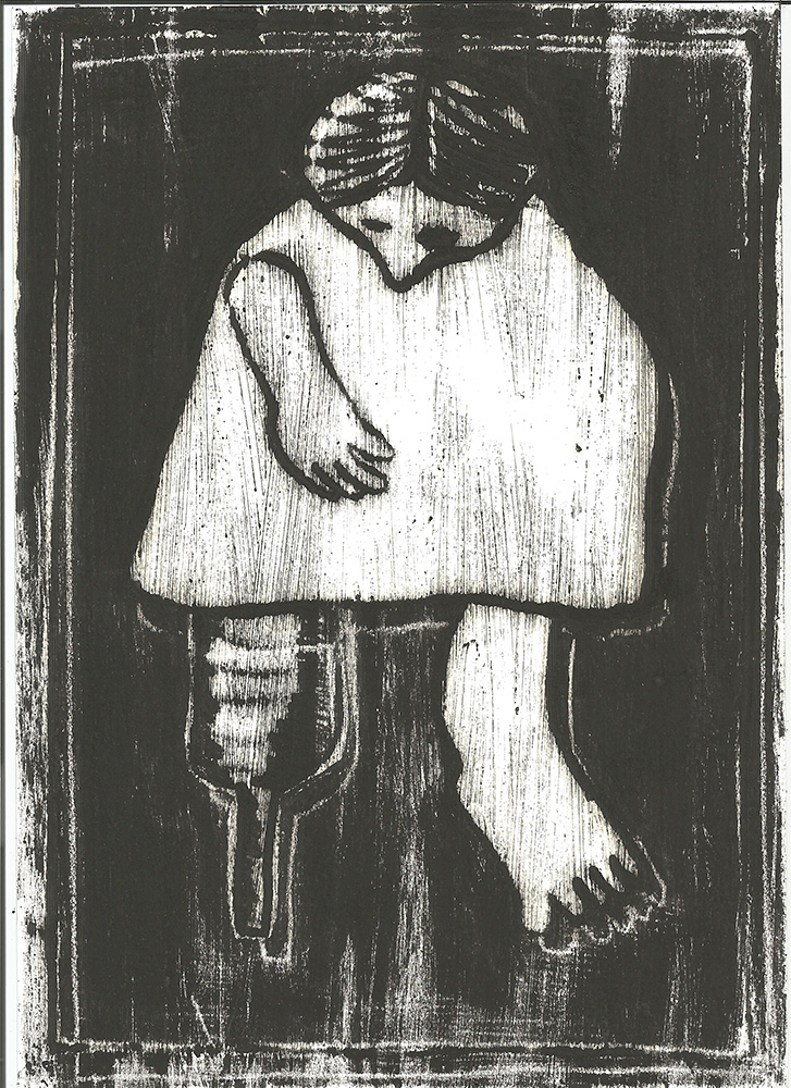 Woman with a wooden&nbsp;leg