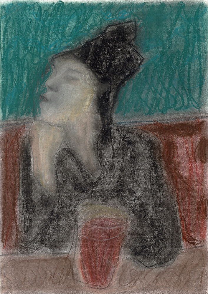 Woman with a&nbsp;drink