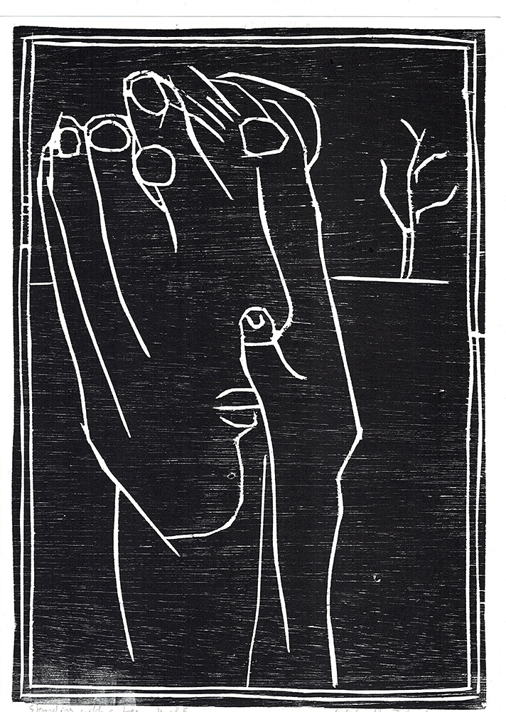 Standing with a tree