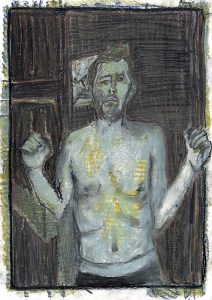 Self-portrait, bent elbows