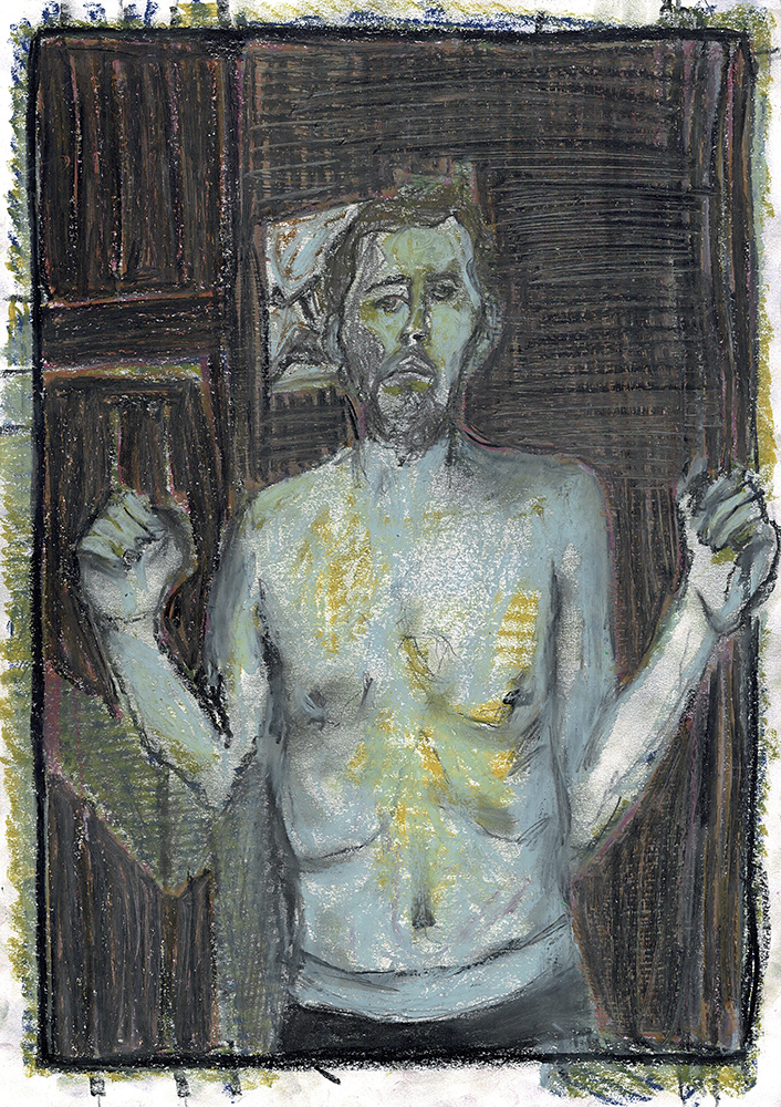 Self-portrait, bent elbows