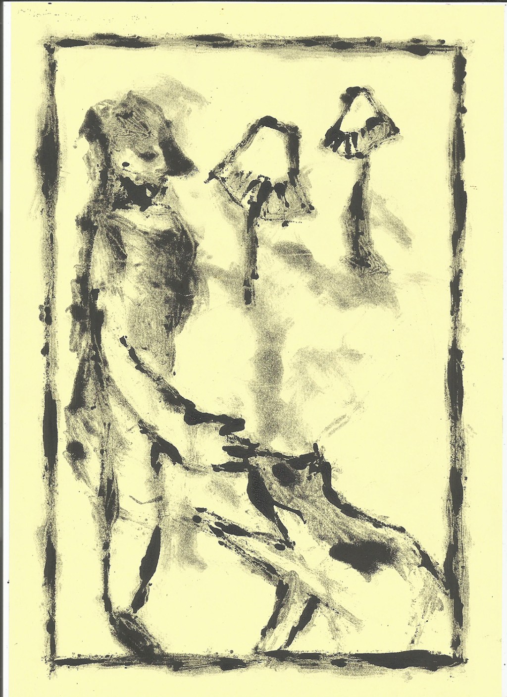 Girl, dog and table&nbsp;lamps