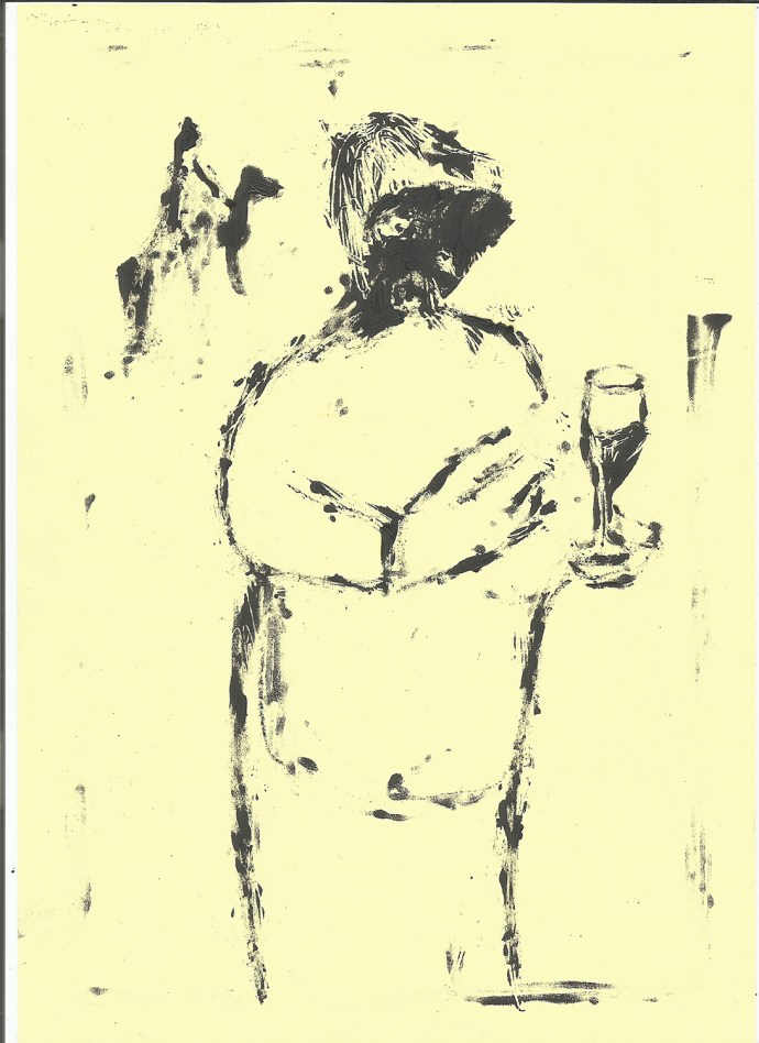 Wine drinker and horse rider