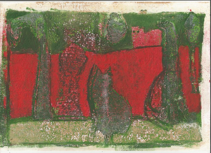 Cats in the garden 1