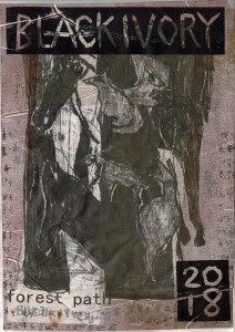 double-sided linocut print on Black Ivory Magazine Issue 1 page b