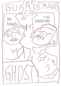 Carbon paper drawing by Edgeworth Johnstone, included in Pack R. Heads.