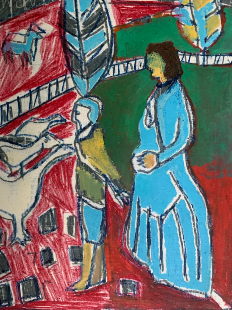 Heckel's Horse Jr. oil transfer drawing. May 10th 2023. Photo 7