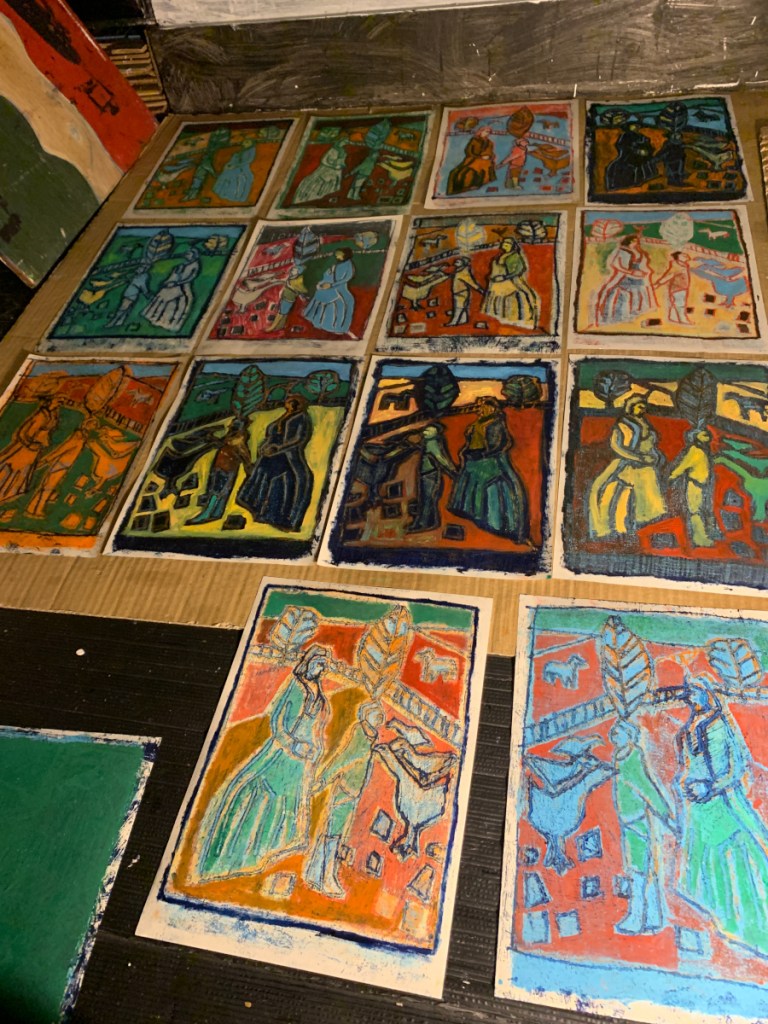 Heckel's Horse Jr. oil transfer drawing. May 10th 2023. Photo 2