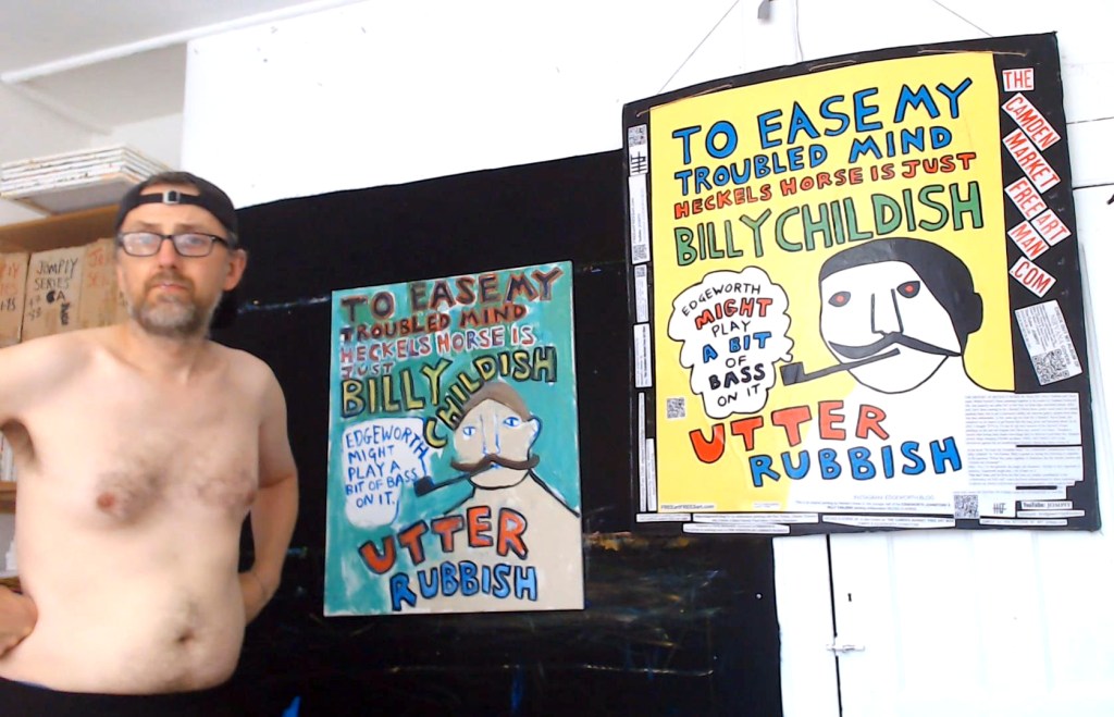Billy Childish Quoted as Blowing Smoke – Painting 1