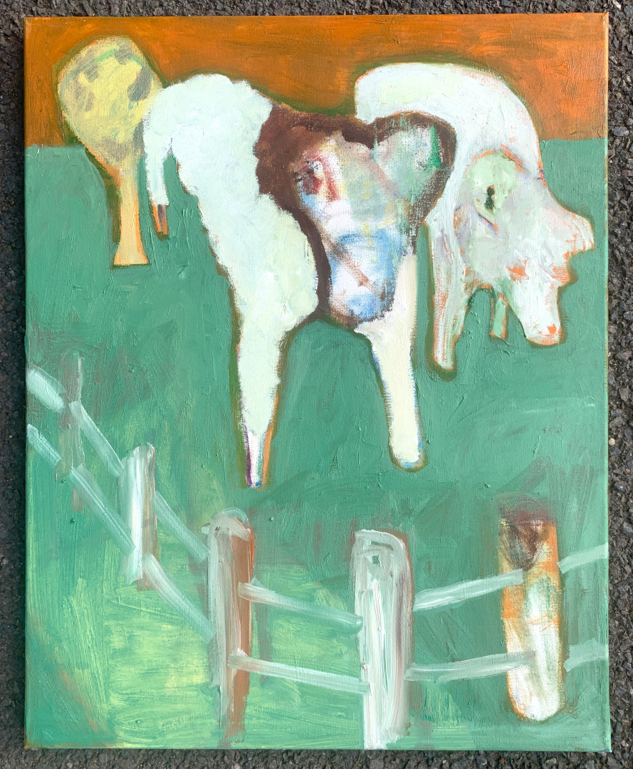 Two Rams – Oil on Canvas&nbsp;Painting